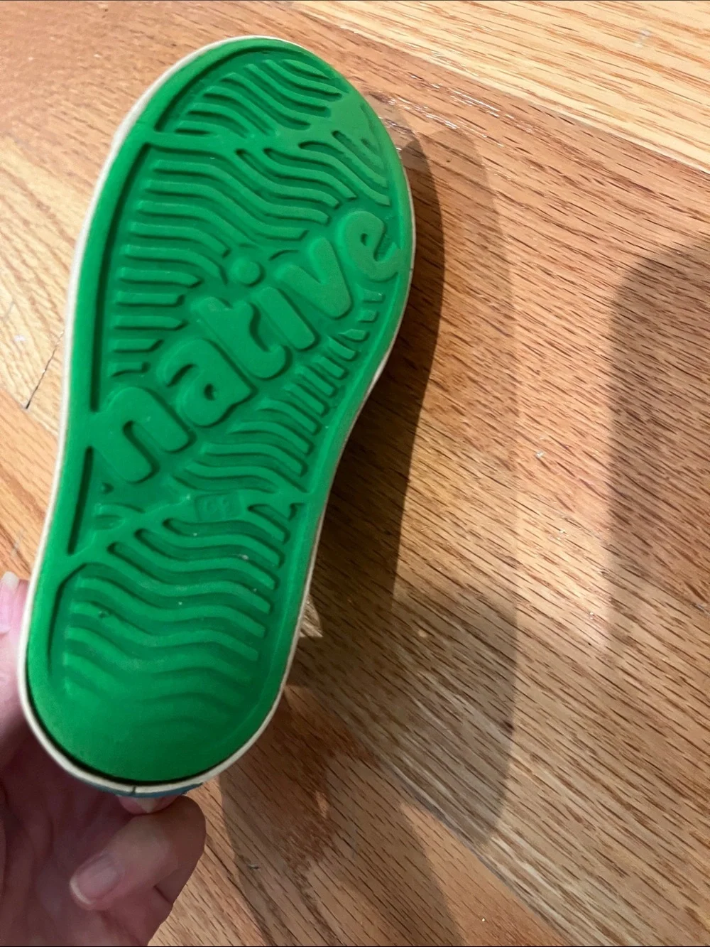 Native Kids Green Slip-On Perforated Rubber Sneakers size c9